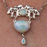 Sterling Silver and Three Solid Opals